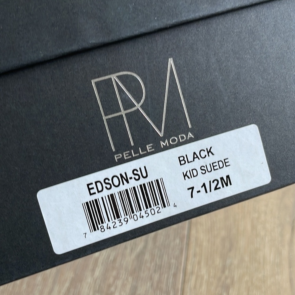 Pelle Moda Edson Black Suede Booties View 3